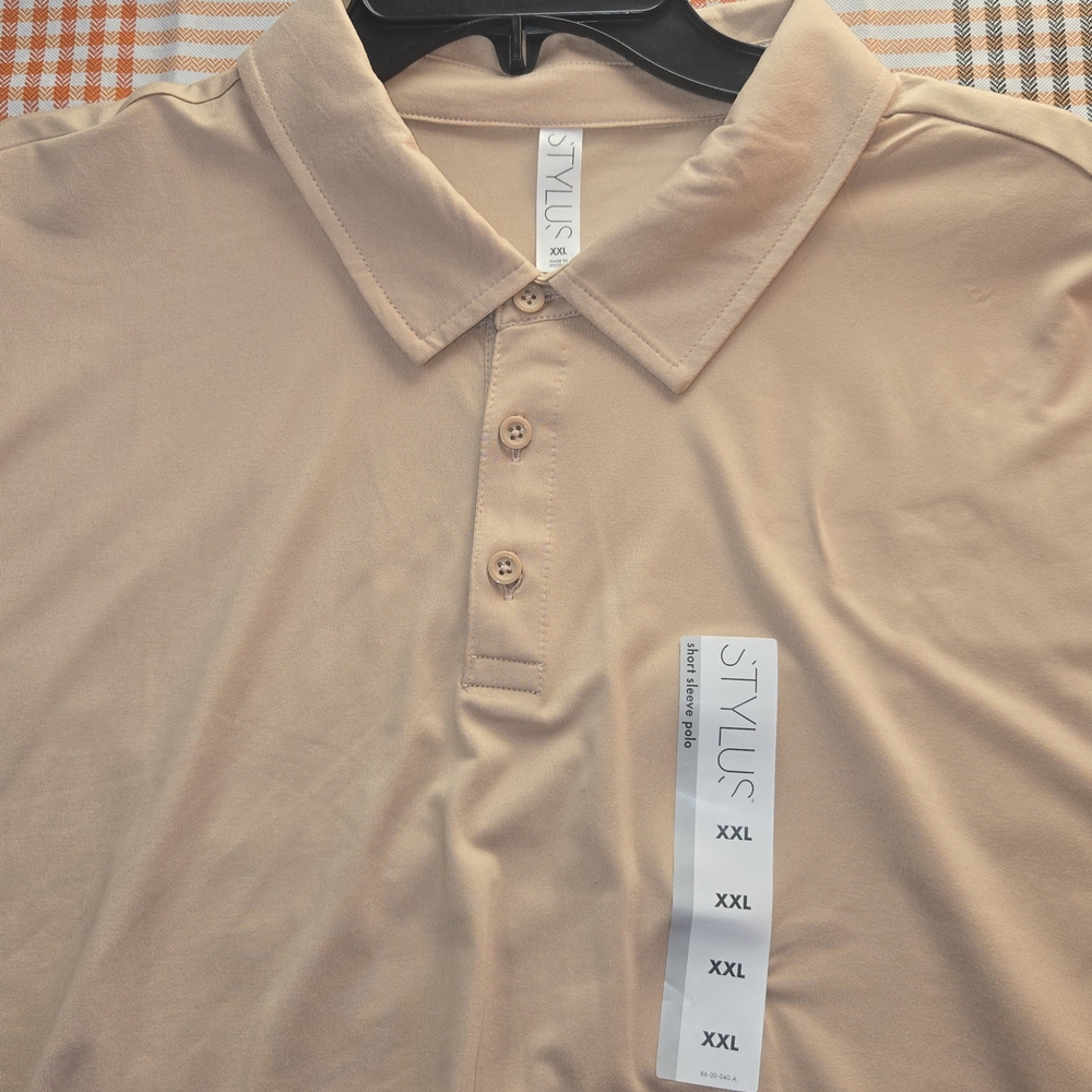 Stylus Men's Tan Polo Shirt